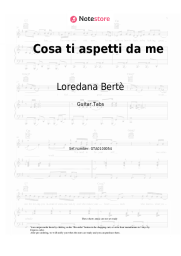 Sheet music, chords Loredana Bertè - Cosa ti aspetti da me