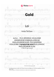 Sheet music, chords Loi - Gold