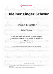 Sheet music, chords Florian Künstler - Kleiner Finger Schwur