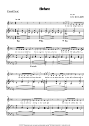 Sheet music, chords LEA - Elefant
