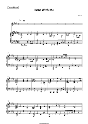 Sheet music, chords d4vd - Here With Me