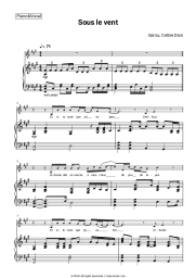 Sheet music, chords Garou, Celine Dion - Sous le vent