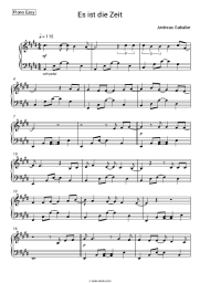 Sheet music, chords Andreas Gabalier - Es ist die Zeit