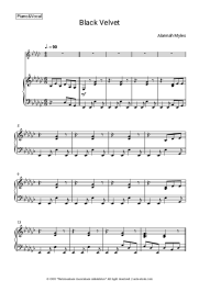 Sheet music, chords Alannah Myles - Black Velvet