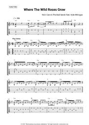 Sheet music, chords Nick Cave & the Bad Seeds, Kylie Minogue - Where the Wild Roses Grow