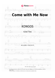 Sheet music, chords KONGOS - Come with Me Now