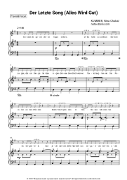 Sheet music, chords KUMMER, Nina Chuba - Der Letzte Song (Alles Wird Gut)
