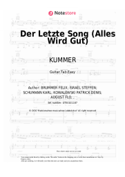 Sheet music, chords KUMMER, Nina Chuba - Der Letzte Song (Alles Wird Gut)