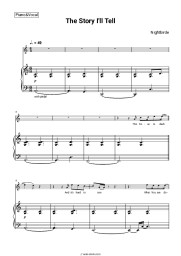 Sheet music, chords Nightbirde - The Story I'll Tell