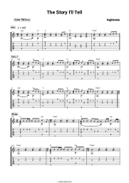 Sheet music, chords Nightbirde - The Story I'll Tell