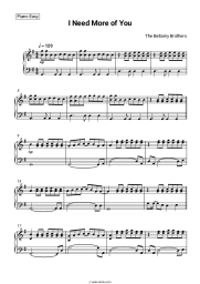 Sheet music, chords The Bellamy Brothers - I Need More of You