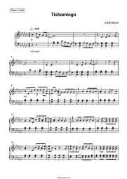 Sheet music, chords Zach Bryan - Tishomingo