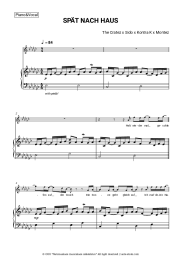 Sheet music, chords The Cratez, Sido, Kontra K, Montez - Spät nach Haus