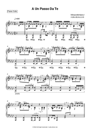 Sheet music, chords Minacelentano - A Un Passo Da Te