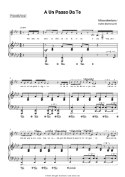 Sheet music, chords Minacelentano - A Un Passo Da Te
