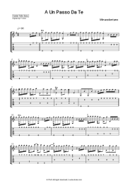 Sheet music, chords Minacelentano - A Un Passo Da Te