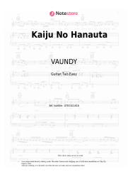 Sheet music, chords VAUNDY - Kaiju No Hanauta