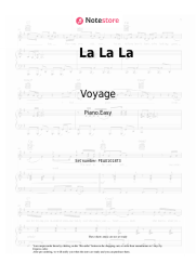 Sheet music, chords Voyage - La La La