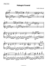 Sheet music, chords Toshiro Masuda - Naruto - Hokage's Funeral