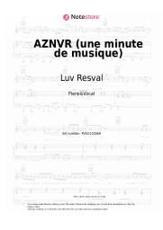 Sheet music, chords Luv Resval - AZNVR (une minute de musique)