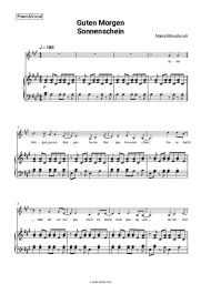 Sheet music, chords Nana Mouskouri - Guten Morgen Sonnenschein