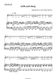 Sheet music, chords Jägermeister DJ Alex, Matty Valentino - Auffe aufn Berg