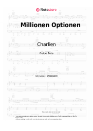 Sheet music, chords Charlien - Millionen Optionen