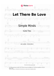 Sheet music, chords Simple Minds - Let There Be Love