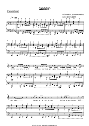 Sheet music, chords Måneskin, Tom Morello - GOSSIP