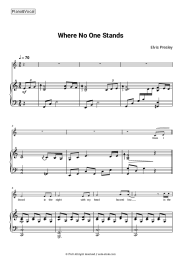 Sheet music, chords Elvis Presley - Where No One Stands Alone