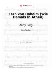 Sheet music, chords Andy Borg - Fern von Daheim (Wie Damals In Athen)