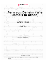 Sheet music, chords Andy Borg - Fern von Daheim (Wie Damals In Athen)