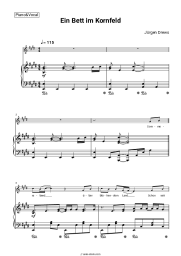 Sheet music, chords Jürgen Drews - Ein Bett im Kornfeld