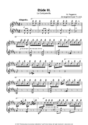 Sheet music, chords Franz Liszt  - La Campanella (Paganini Etude No. 3)