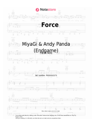 Sheet music, chords MiyaGi & Andy Panda (Endgame), TumaniYO - Force