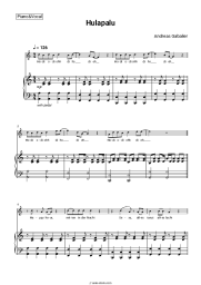 Sheet music, chords Andreas Gabalier - Hulapalu