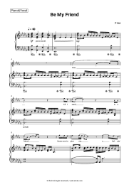 Sheet music, chords Free - Be My Friend