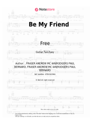 Sheet music, chords Free - Be My Friend