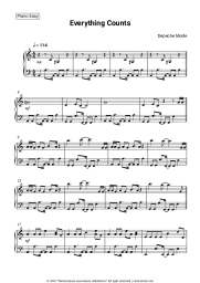 Sheet music, chords Depeche Mode - Everything Counts