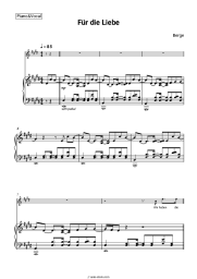 Sheet music, chords Berge - Für die Liebe