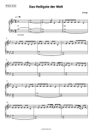 Sheet music, chords Berge - Das Heiligste der Welt