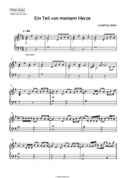 Sheet music, chords Jonathan Zelter - Ein Teil von meinem Herzen