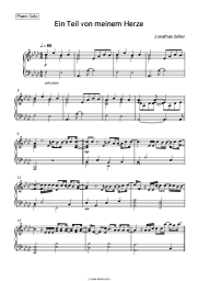 Sheet music, chords Jonathan Zelter - Ein Teil von meinem Herzen