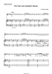 Sheet music, chords Jonathan Zelter - Ein Teil von meinem Herzen