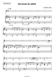 Sheet music, chords Jonathan Zelter - Sei immer du selbst