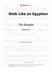 Sheet music, chords The Bangles - Walk Like an Egyptian