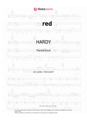Sheet music, chords HARDY, Morgan Wallen - red
