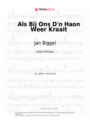 Sheet music, chords Jan Biggel - Als Bij Ons D'n Haon Weer Kraait