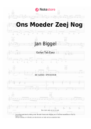 Sheet music, chords Jan Biggel - Ons Moeder Zeej Nog