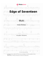 Sheet music, chords Wuki - Edge of Seventeen